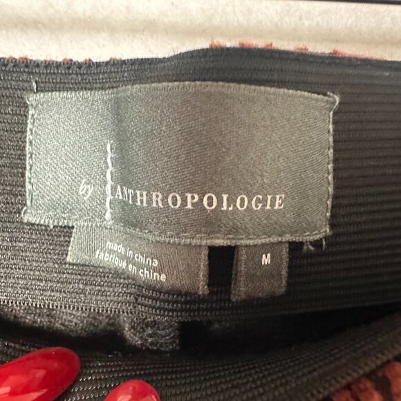 Anthropologie Mikayla Cropped Flare Pants Size Medium Stretch Pull On brown - Picture 4 of 6